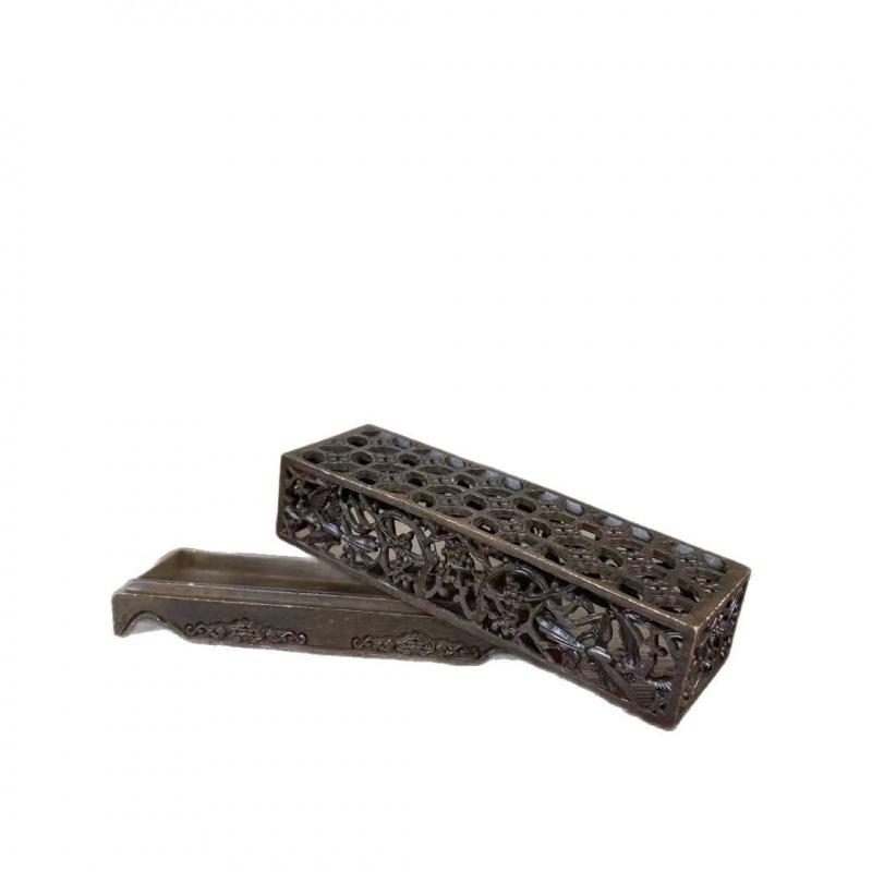 Antique Ebony Box Burner Desktop Decoration Tea Ceremony Home Incense Xiangyun Pattern A