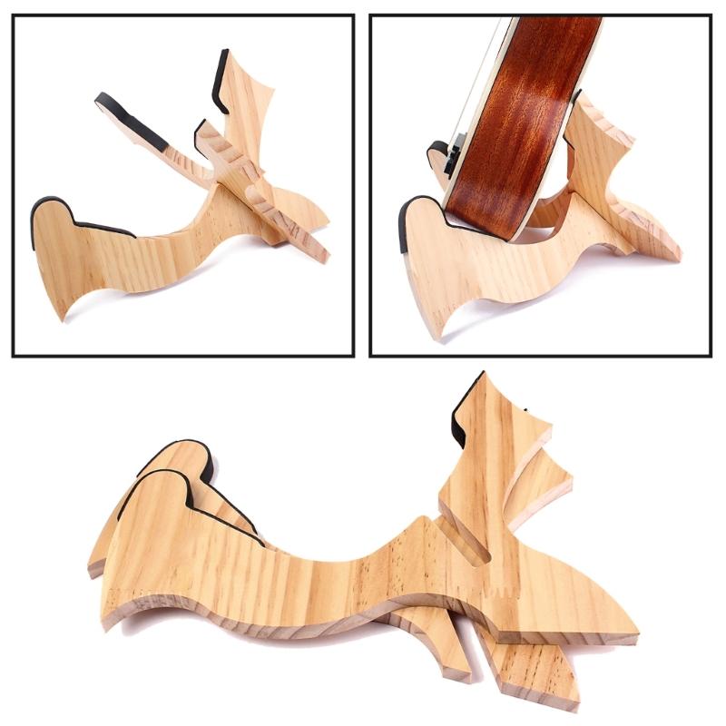 Concert Portable Ukulele Stand Wooden X Frame Instrument Stand Easy To Use