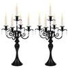 European Retro Five-Head Metal Candle Holder for Weddings and Restaurants
