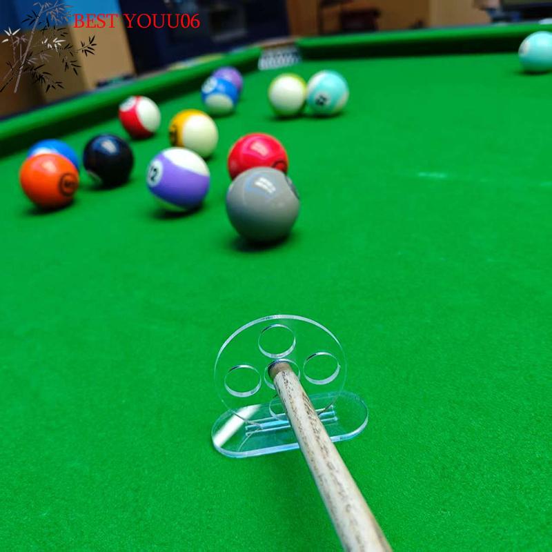 (YOUU06)Billardstock-Trainer Billardstoß-Übungsgerät Transparent 1/5 Löcher Poolqueue-Stoß-Trainingsgerät Billardzubehör