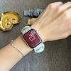 Scrunchie Solo Loop Schattige Horlogeband Compatibel voor Apple Watch 38mm 40mm 41mm 42mm 44mm 45mm