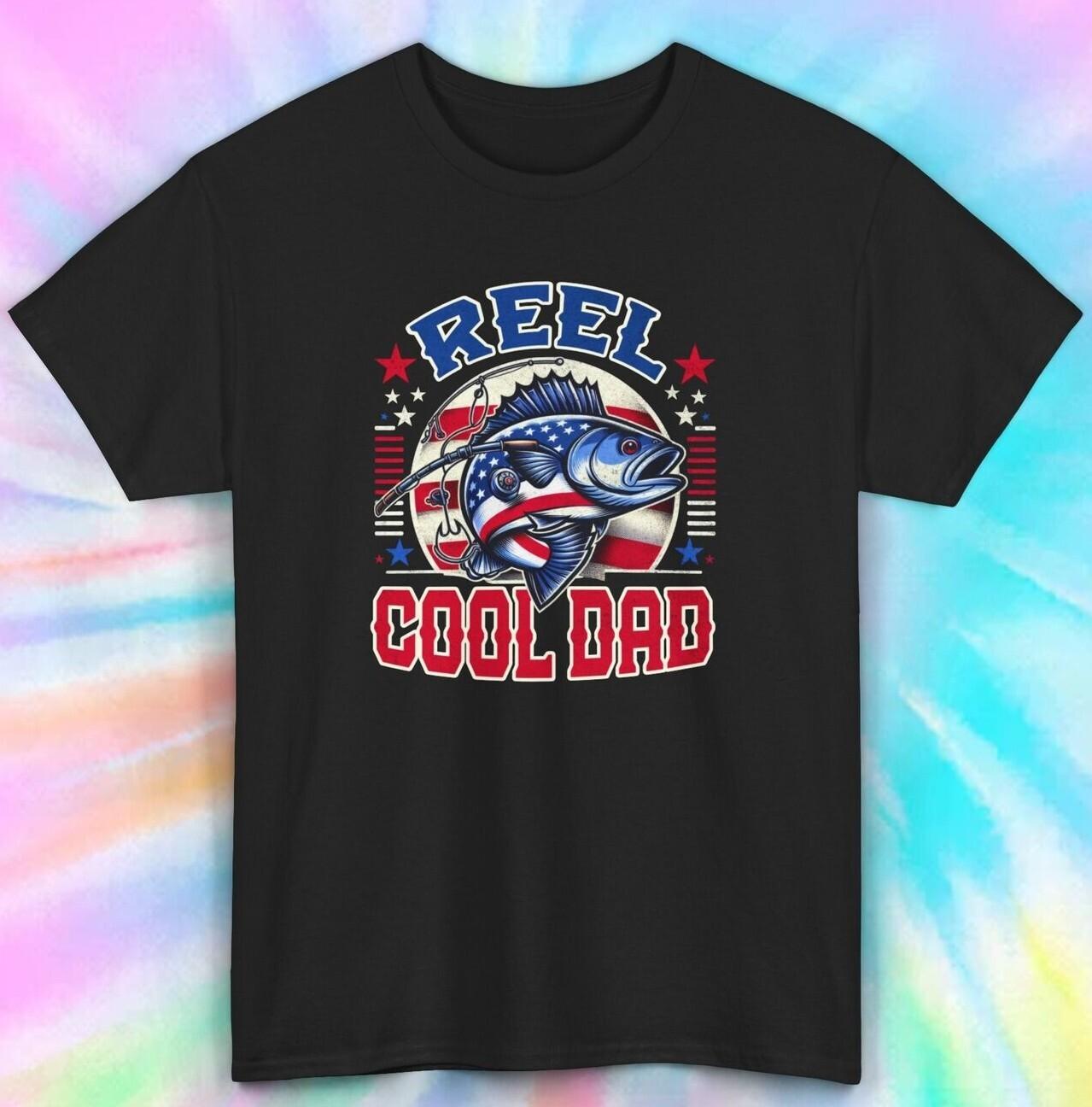 Reel Cool Dad Fishing T-Shirt Mens Womens Tees Top | Father s Day Gift Idea S-5XL XL