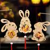 Lovely Rabbits Light Hanging Decors Portable Autumn Festival Rabbits Light Decoration for Cultural Enthusiasts