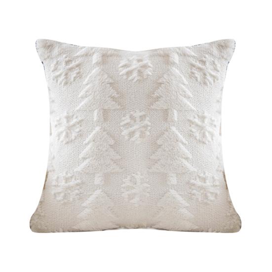 Christmas Plush Pillow Cover 18x18 Inch Decorative Throw Pillow Cover Winter Pillow