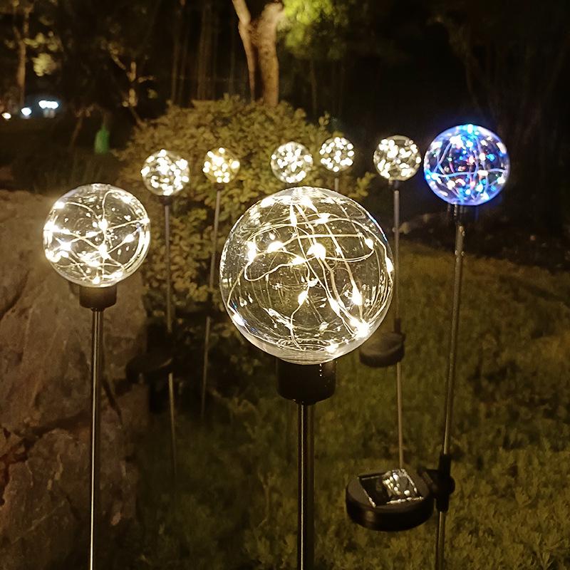 LED Round Ball Reed G80 Copper Wire Outdoor Waterproof Decorative Lawn Light (Plug-in)