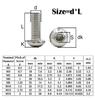304 Stainless Steel Hexagon Hex Socket Head Button Allen Screw Set M2 M2.5 M3 M4 M5 M6 M8 M10 Allen Hex Socket Button Head Screw