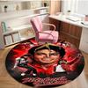 Michael Jackson Print Round Rug, Washable Floor Carpet, For Entryway Dorm Laundry Room Office Study, Home Decor Birthday Christmas Gift