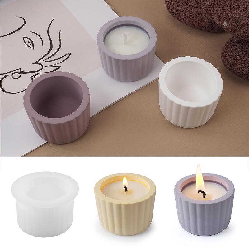 

Home Decor Round Epoxy Resin Mold Candle Cup Silicone Mold Succulent Flower Pots