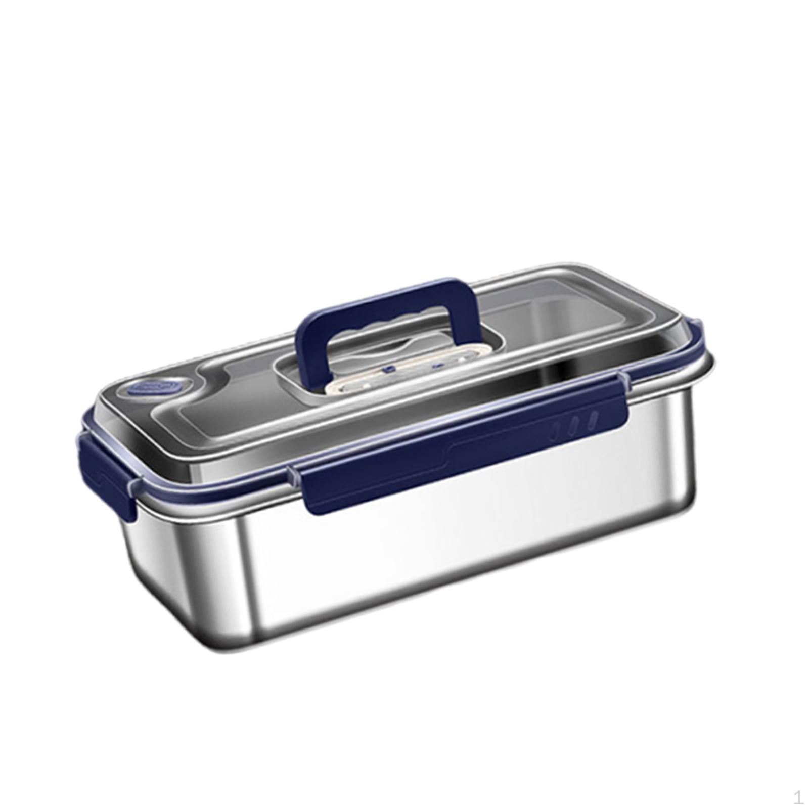 

Airtight Rectangular Stainless Steel Lunch Box, Portable And Reusable Food Container, Spacious with 3800ml