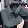Summer Lapel Collar Short Sleeve T-Shirt Men's Loose Fit Casual Polo Top