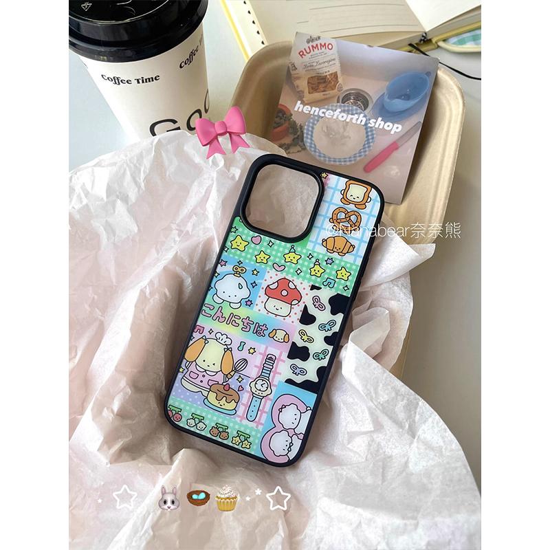 INS Fashiy Korean Cute Creative Dopamine Puppy CollagePhone Case For iPhone16 15 14 13 12 11ProMax Plus Advenced Y2k Shell Capa