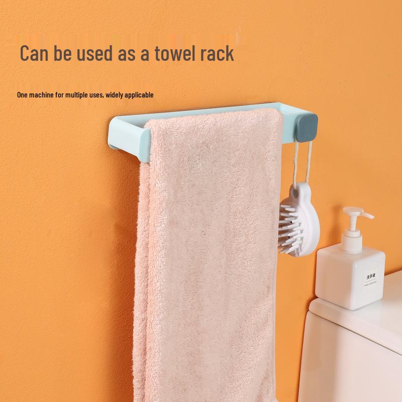 Wall-Mounted No-Drill Bathroom Slipper, Towel, and Shoe Rack
