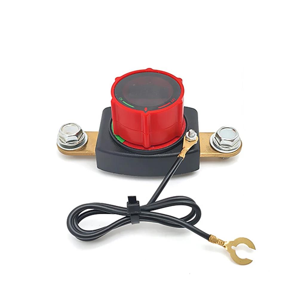 

12 В 300 А Латунный терминал Выключатель питания автомобильного аккумулятора с дисплеем напряжения Изолятор Выключатель для транспортного средства