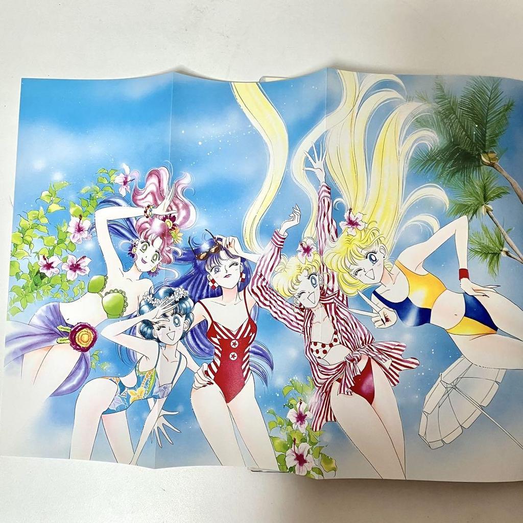 [USED] First edition special price Pretty Guardian Sailor Moon original art collection vol.1 by Naoko Takeuchi with poster