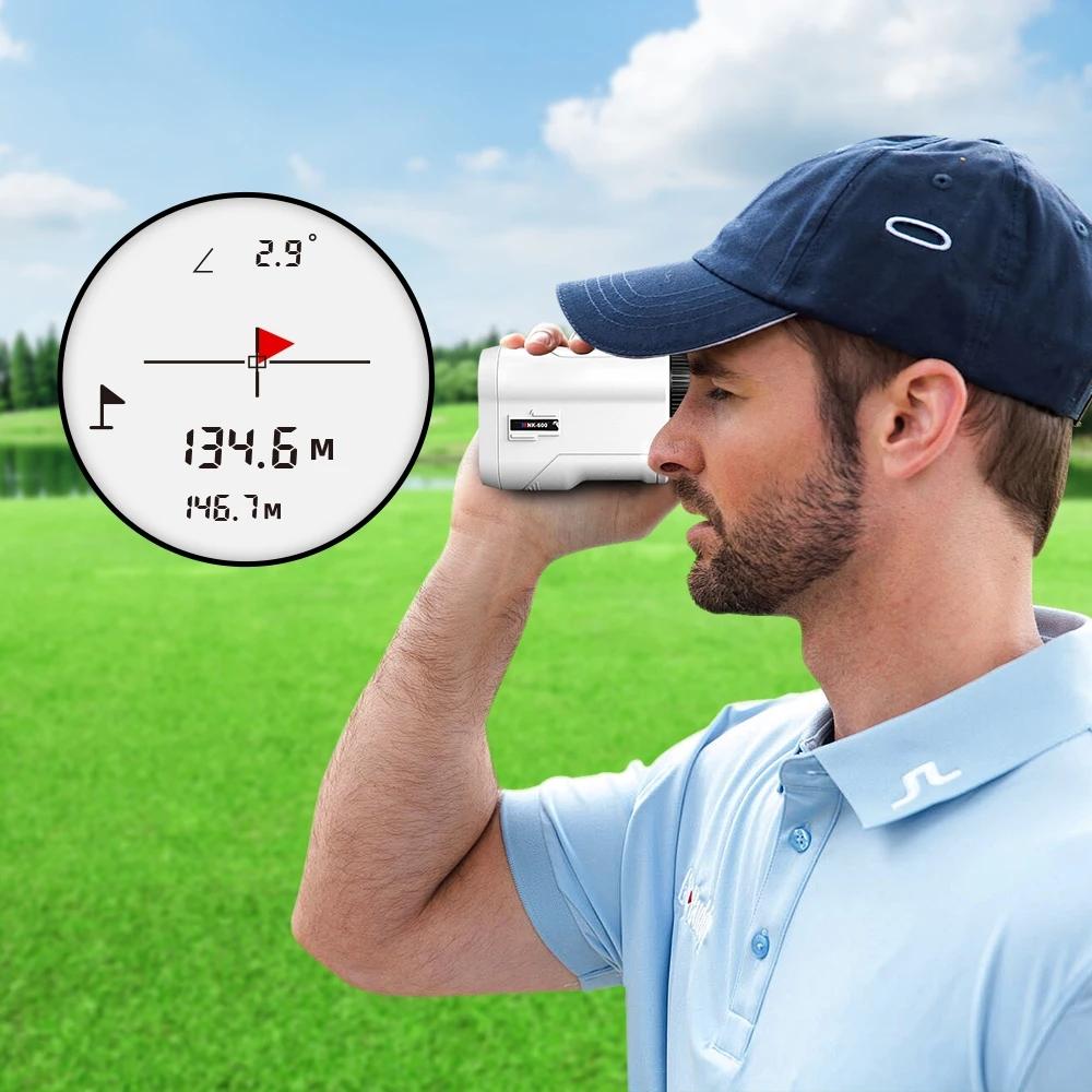 Golf Laser Rangefinder Rechargeable 600M/1000M 6X Magnification Monocular Telescope Range Finder for Outdoor Sports