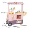 Cream Wooden Ice Cart Toy Playset With Cash Register For Kids Creative Play