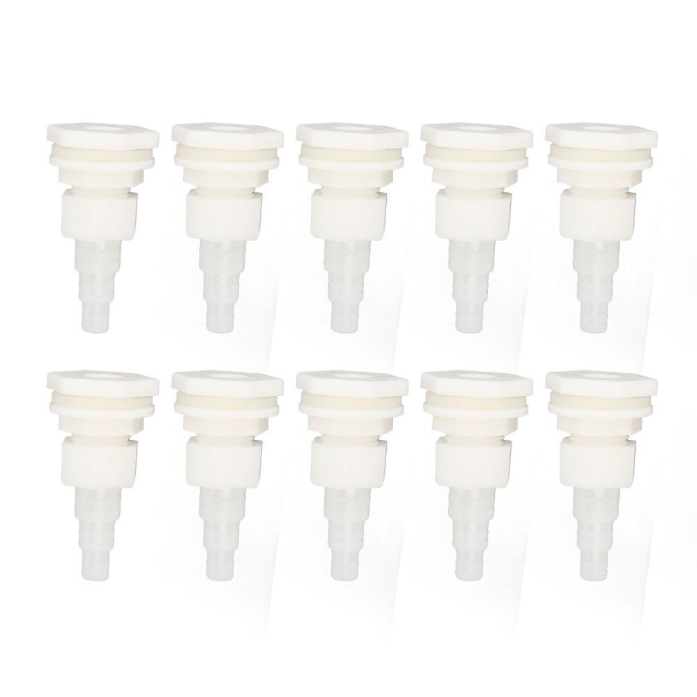 10Pcs PP Water Tank Hose Connector G1/2 Thread Water Tank Hose Fitting  Chicken Water Dispenser 10Pcs