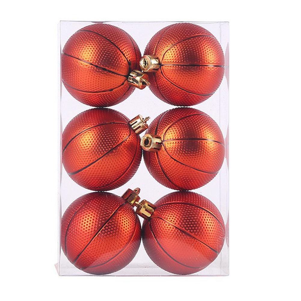 Xmas Decor Christmas Tree Balls Basketball Baubles Convenient Easy To Hang Lasting Use Lightweight New Practical Christmas