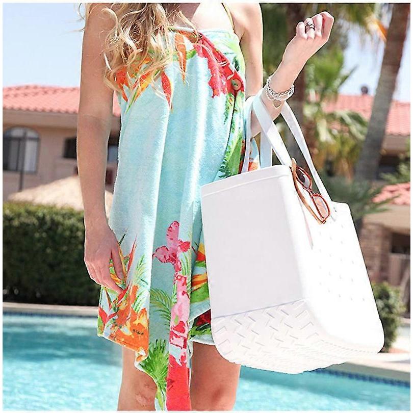 Rubber Bag Bogg Style Hole Waterproof Durable Oversize Silicone Beach Tote
