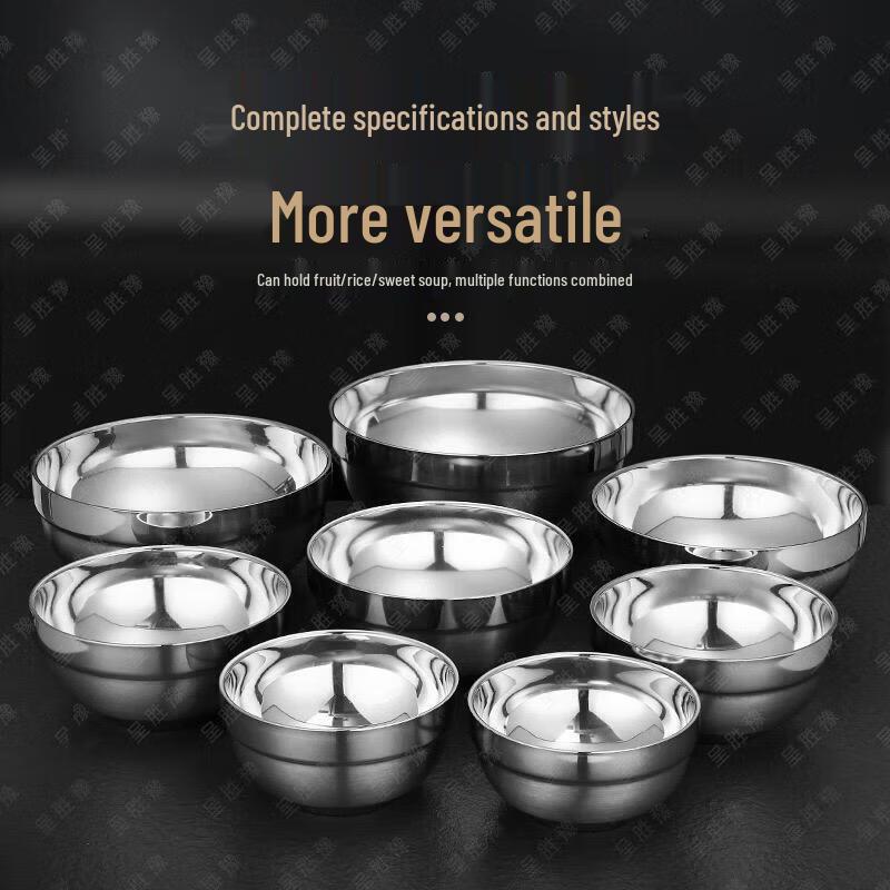304 Stainless Steel Insulated Double-Layer Bowl