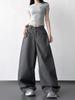 2026 Spring Women's Wide-Leg Gray Suit Pants: Popular Loose Western-Style Casual Trousers