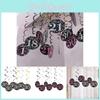 Elegant Black And Fuchsia Spiral Hanging Decorations For 30th Birthday Party Setup