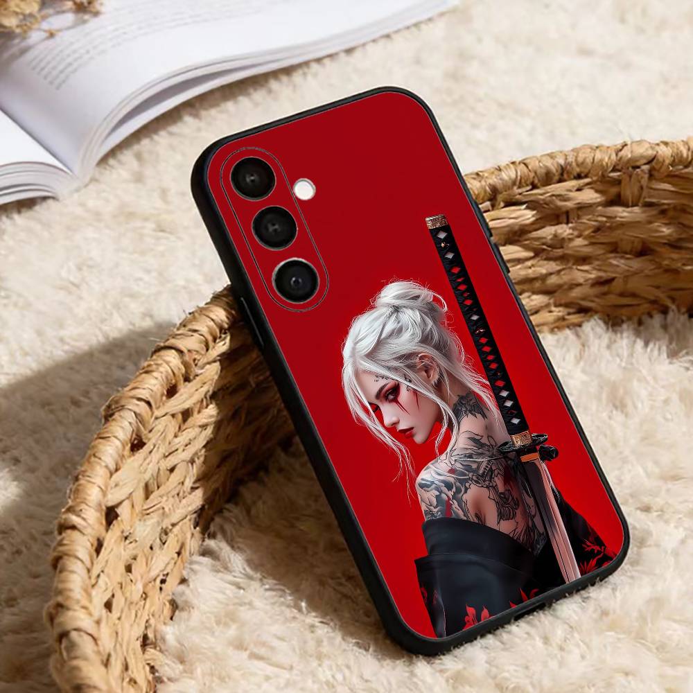Japan Samurai X Beauty Cool Phone Case For Samsung Galaxy A91,80,73,72 ,71,53,52,32 ,31,22,21s,20,Soft Black Case