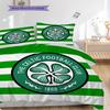 Celtic F.C Pattern Bedding Quilt Set Quilt Cover Pillowcase Home Decoration Birthday Gift (1 * duvet cover + 2 * pillowcase, without core)
