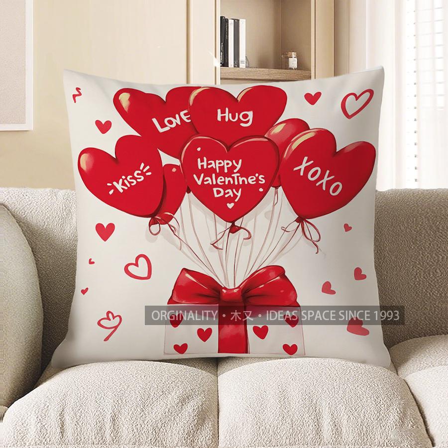 Home Decor Heart Stitched: You & Me Love Pillow Cover Pattern Cushion Cover Suitable for Sofa Bedroom Car Pillow Cover