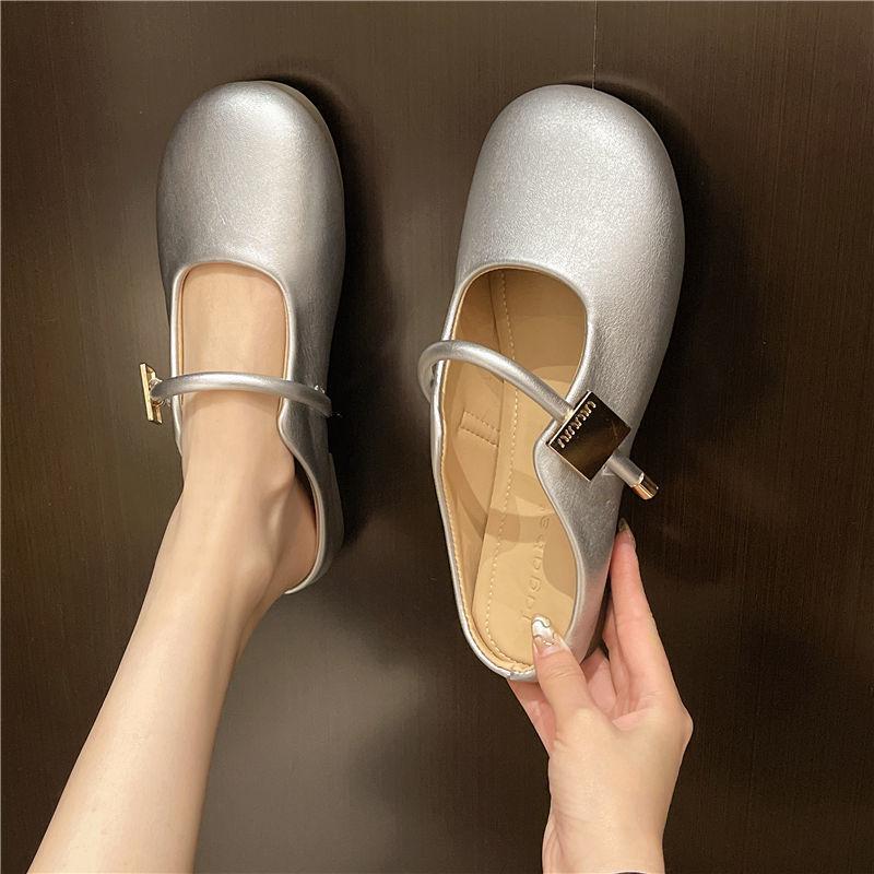 Slippers Women's 2025 Spring New Soft-faced Bag Head Fashion Outer Wear Soft-soled Shoes Women's Shoes Versatile Flat-bottomed Lazy Drag
