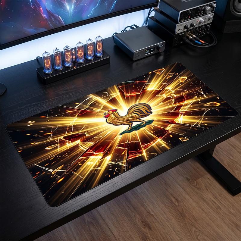 Tappetino Mouse Scudo Calcio Francia, Tappetino da Scrivania Esteso in Gomma Antiscivolo per Gaming Ufficio Laptop Regalo per Fan
