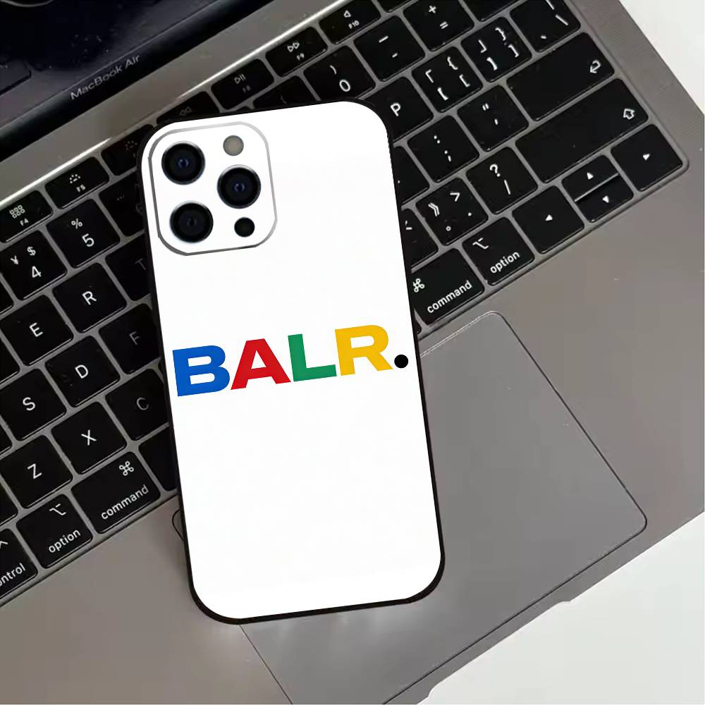 

Brand B-BALR Logo Phone Case For iPhone 17,16,15,14,13,12,11 Plus,Pro Max,XS,Soft Silicone Black Cover iPhone15plus