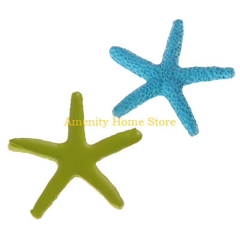 F26C 5 Pieces Aquarium Ornaments Polyresin Decor Fish for Tank Decoration Artificial Resin Ornament Set