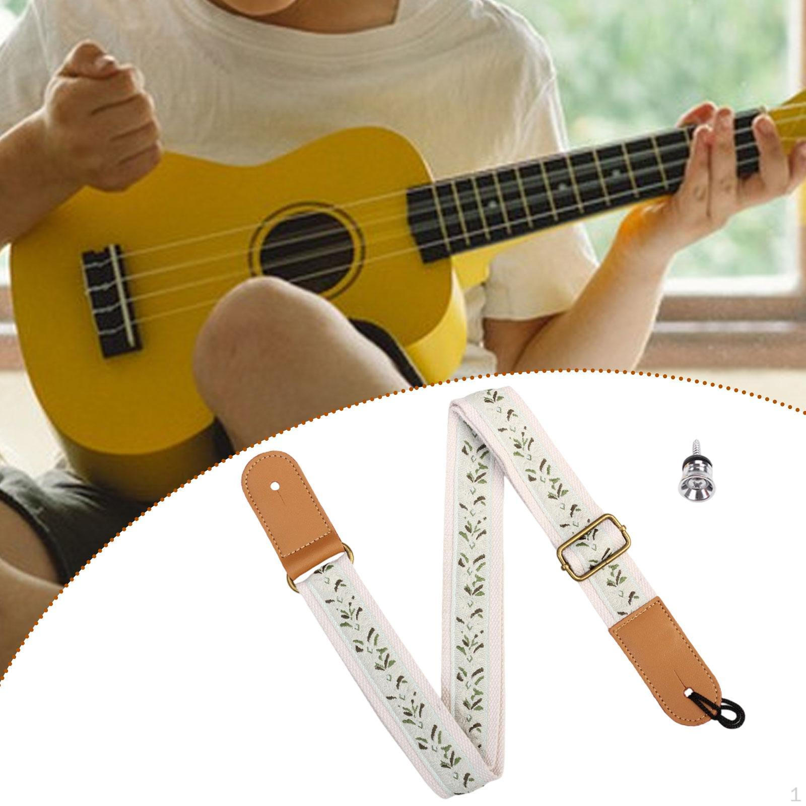 

Регулируемый ремешок для инструментов укулеле, включая сопрано и баритон бежевый
