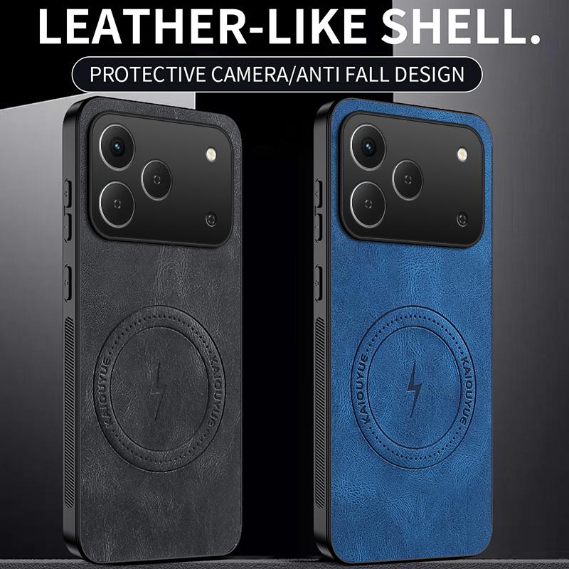 For Tecno Spark 50 4G/Tecno Spark50 4G Case Simple Stylish Magnetic Suction Luxury PU Leather Skin-friendly Anti-drop Cover