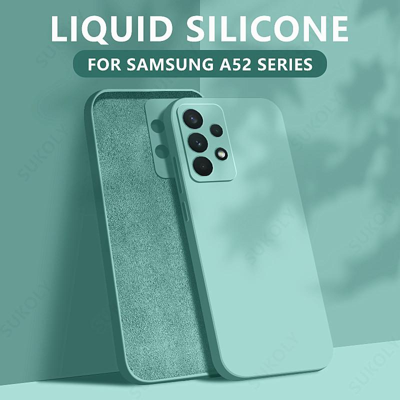 Case For Samsung Galaxy S25 Edge S26 S21 FE S22 S23 Ultra S24 Plus A55 A54 A37 A57 A16 A17 A56 5G Funda Liquid Silicone Cover