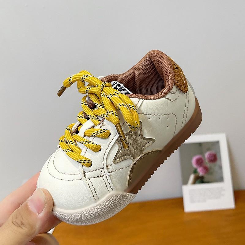 Youth Style Shoes Kids Star-Printed Soft Sole Casual Sneakers Boys Girls Lightweight Running Shoes