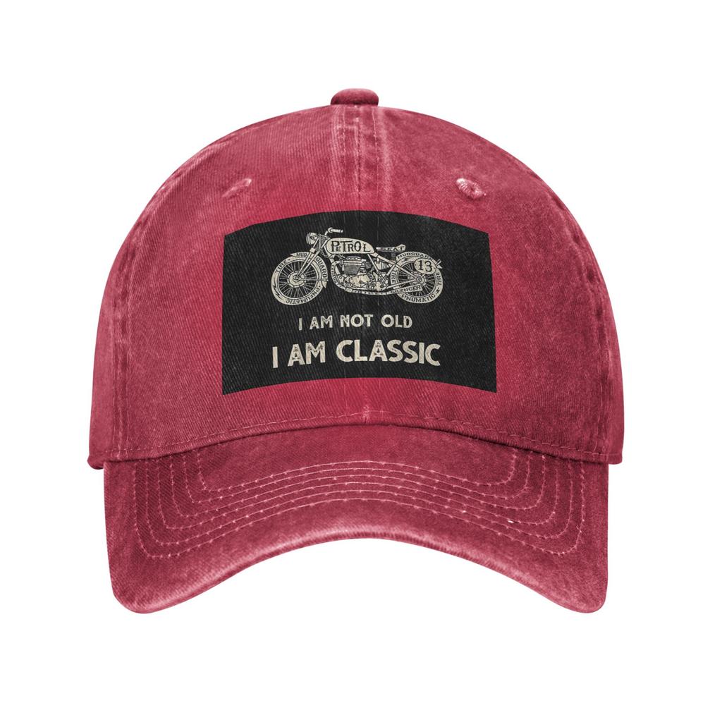 Im Not Old Classic Motor Head Motorcycle Distressed Denim Cap Casual Baseball Caps Adjustable Hat Summer Unisex Baseball Hats