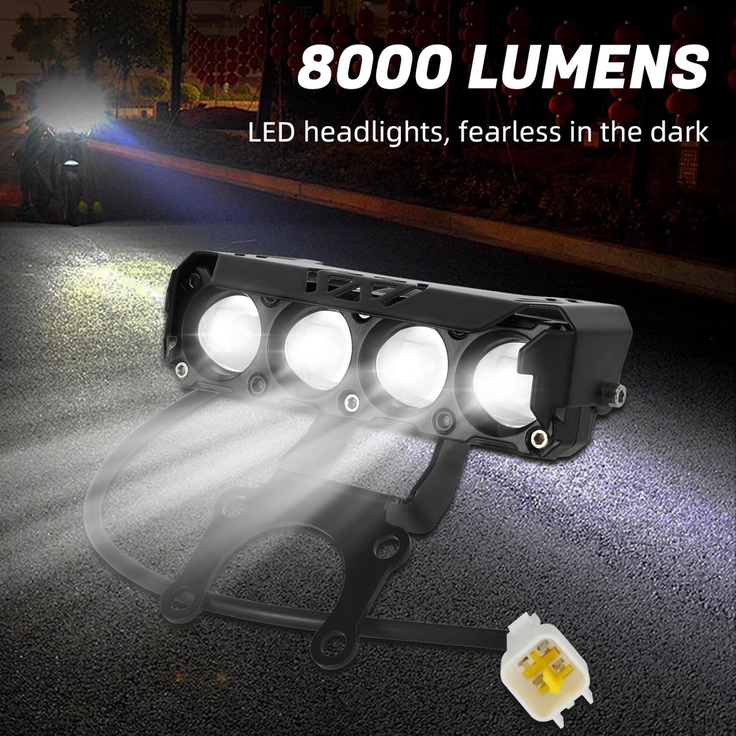 

54W 8000LM Talaria Headlight for Talaria MX3/MX4 with Switch,Front Headlamp | IP67 Waterproof Aluminum Alloy Light Assembly | 4-Lens Spotlight with