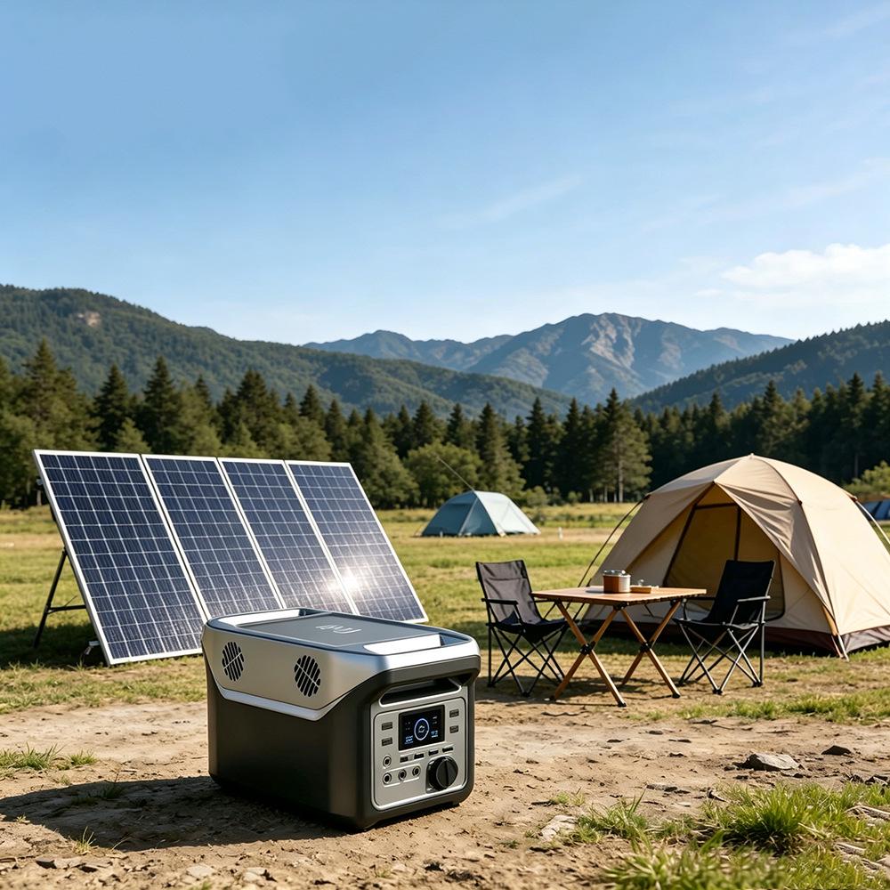 220V Portable Solar Power Supply: 2000W Large Capacity for Household Emergency & Lighting