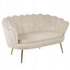 Beige Velvet Light Sofa Two-Seater Sofa Upholstered Furnitex