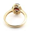 Gold Plated Ring 'Victorina' Golden Garnet - 12x11 Mm