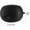 Mini Speaker, Retractable Speaker with USB Charging Cable, 3.5mm Audio Interface Portable Speaker for MP3, MP4, MP5, Mobile Phones, Computers(Black,