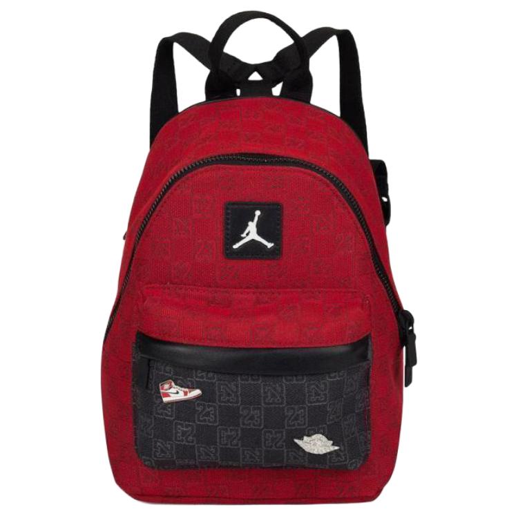 Jordan Classic Brand Logo Color Block Backpack Kids backpacks Red FJ9679-636