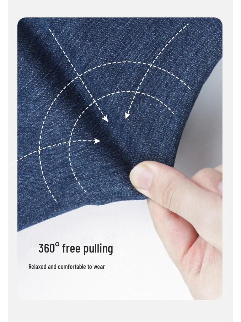 2025 Women's High-Waisted Stretch Slim-Fit Straight-Leg Cigarette Jeans for Spring and Autumn.