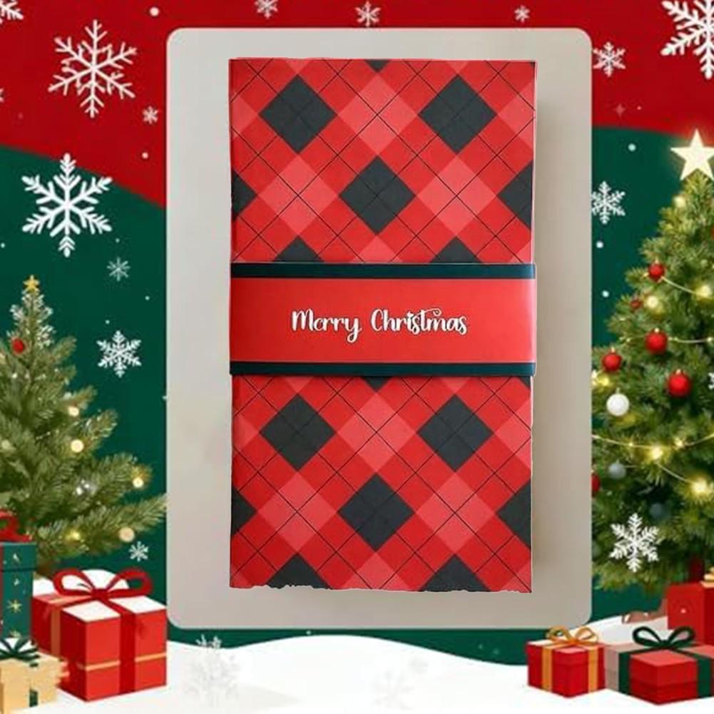 Handmade Christmas Card Waterfall Card Booklet Festive Graphics Design