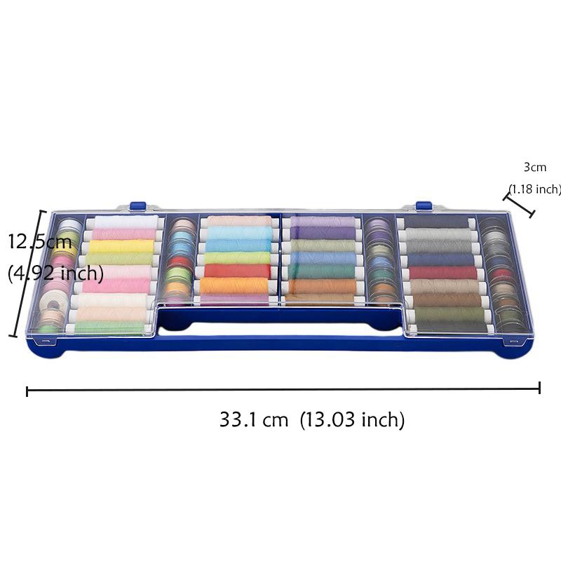 Fil à coudre 50 yards 32 couleurs + 25 yards 32 couleurs fil à canette ensemble fil à coudre coloré à la main