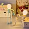 Changeable Shape Funny Sportsman Night Light Versatile Lamp Creative Fun Quirky Button Battery Desk Lamp Ornament Vacuum Suction