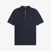 Fred Perry [Sharp] Crepe Pique Zip-Neck Polo Shirt (608) Afpm2437729-608