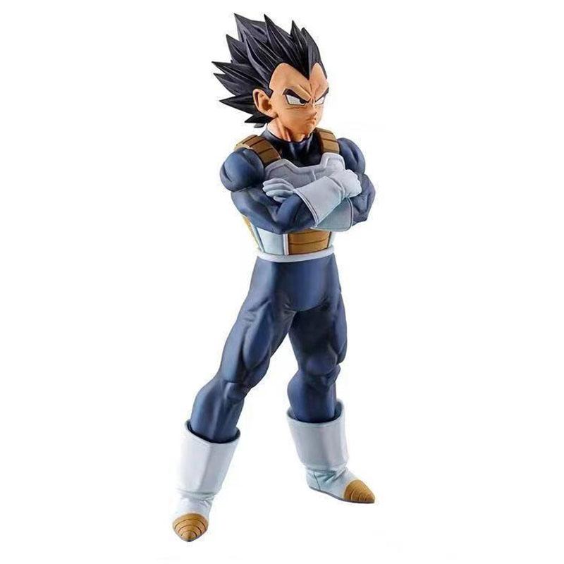 

Anime Dragon Ball Z Black Hair Vegeta Battle Dress Standing Posture Figure PVC Action Model Collection Toys Desktop Ornaments